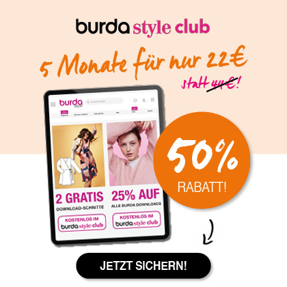 burda style club - 5 Monate + 50 Prozent