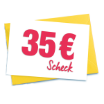 35 € Verrechnungsscheck 