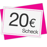 20 € Verrechnungsscheck 