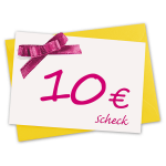 10 € Verrechnungsscheck 